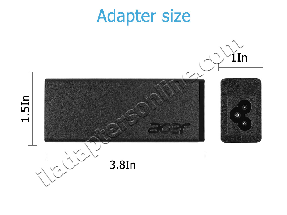 45W Acer G196WLV Monitor Acer G206HLA Monitor מתאם מטען + כבל חשמל