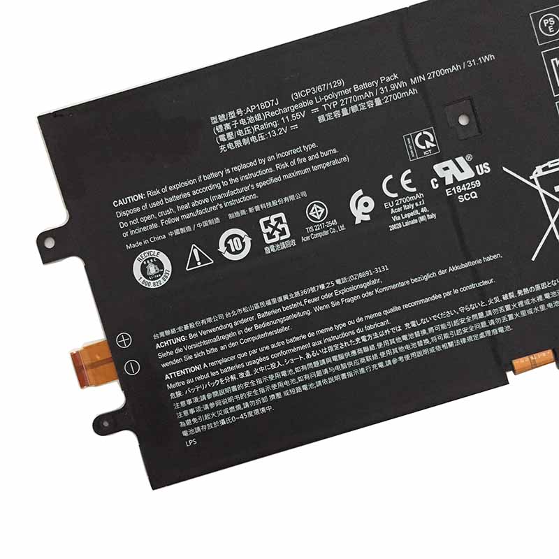 מקורי 2770mAh 31.9Wh סוללה Acer Swift 7 SF714-52T-741M