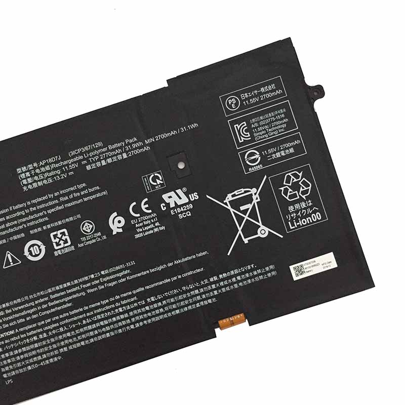 מקורי 2770mAh 31.9Wh סוללה Acer Swift 7 SF714-52T-741M