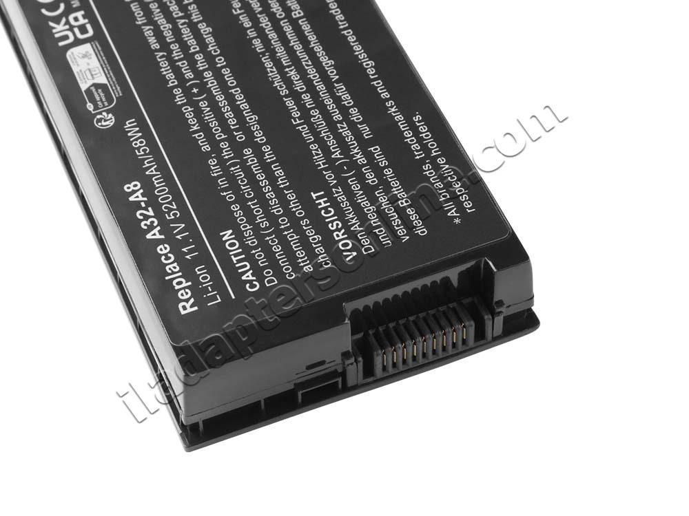 4800mAh 49Wh 6 תא Asus A8Je מקורי