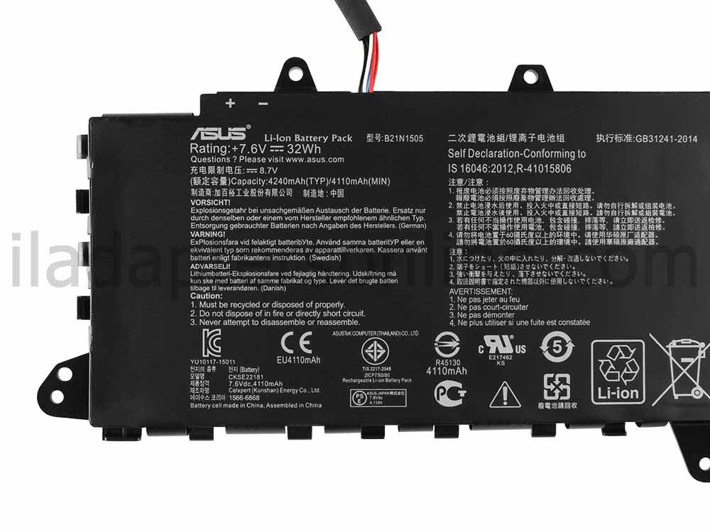 מקורי 32Wh 4110mAh 2 תא Asus E402WA מקורי