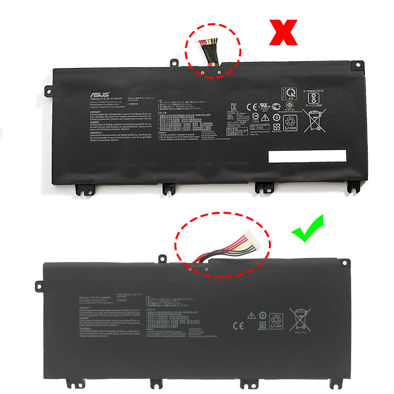 4110mAh 4240mAh 64Wh 4 תא Asus GL703VM מקורי