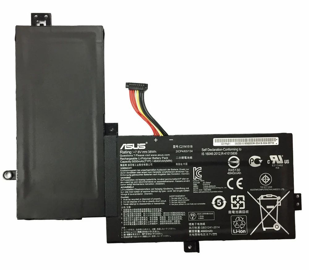 5000mAh 38Wh 2 תא מקורי Asus VivoBook Flip TP501UB-DN010T-BE