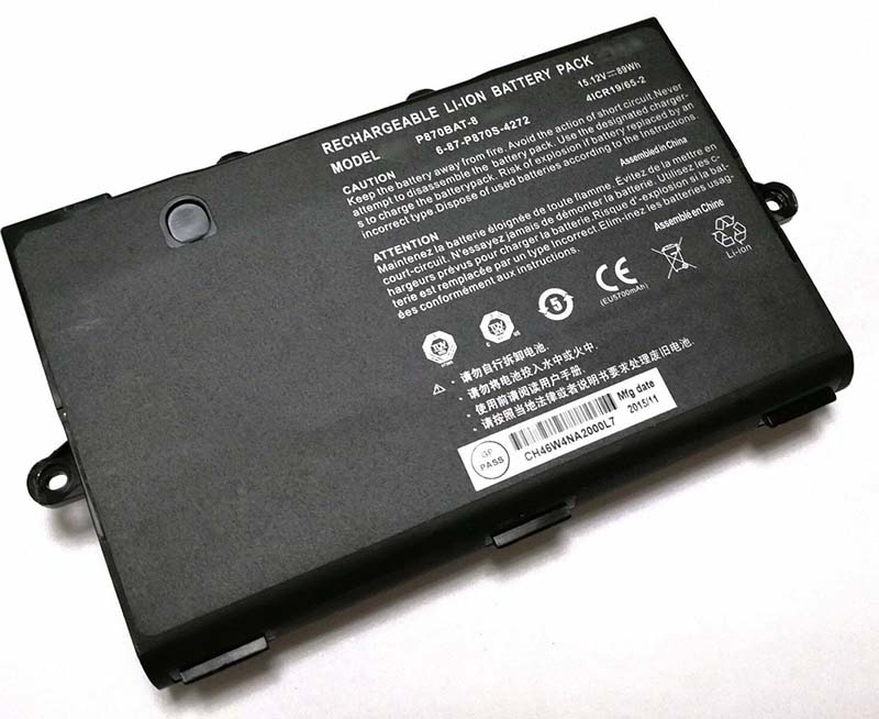 מקורי 6000mAh 89Wh סוללה Clevo 6-87-P870S-4271