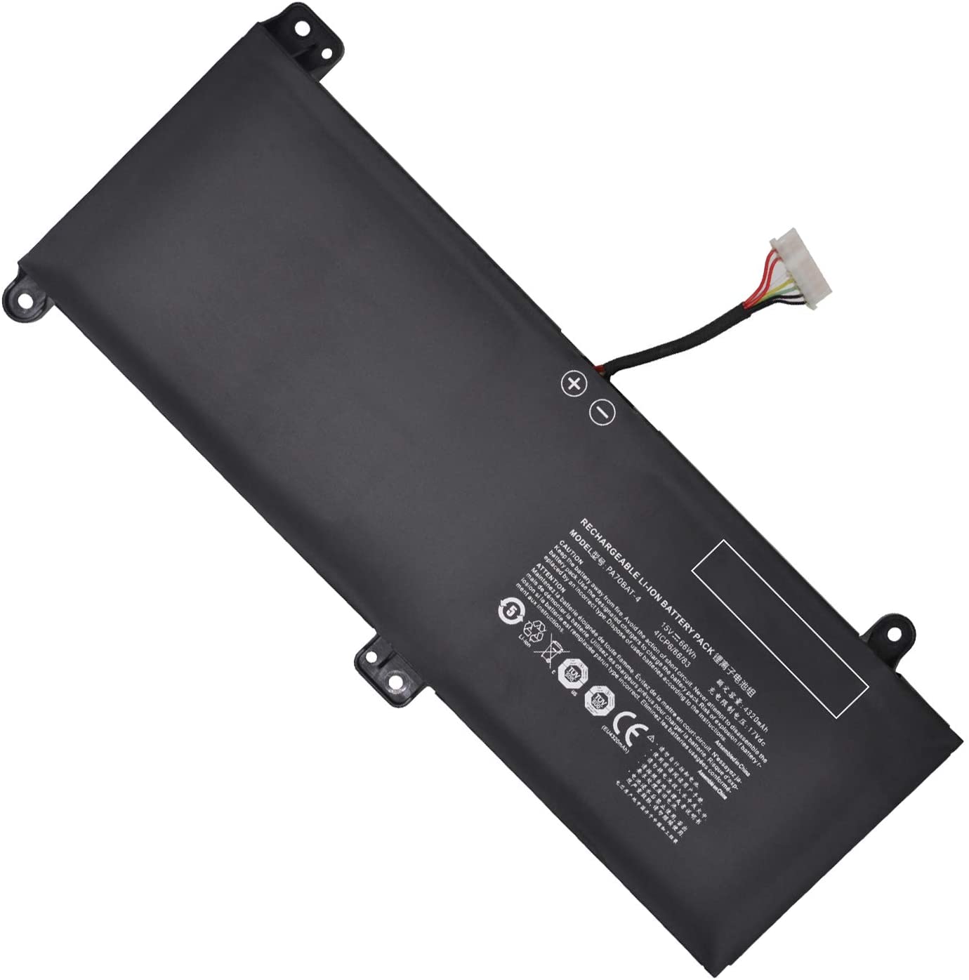 Clevo PA70EP6-G PA71EP6 סוללה 4320mAh 66Wh 4 תאים