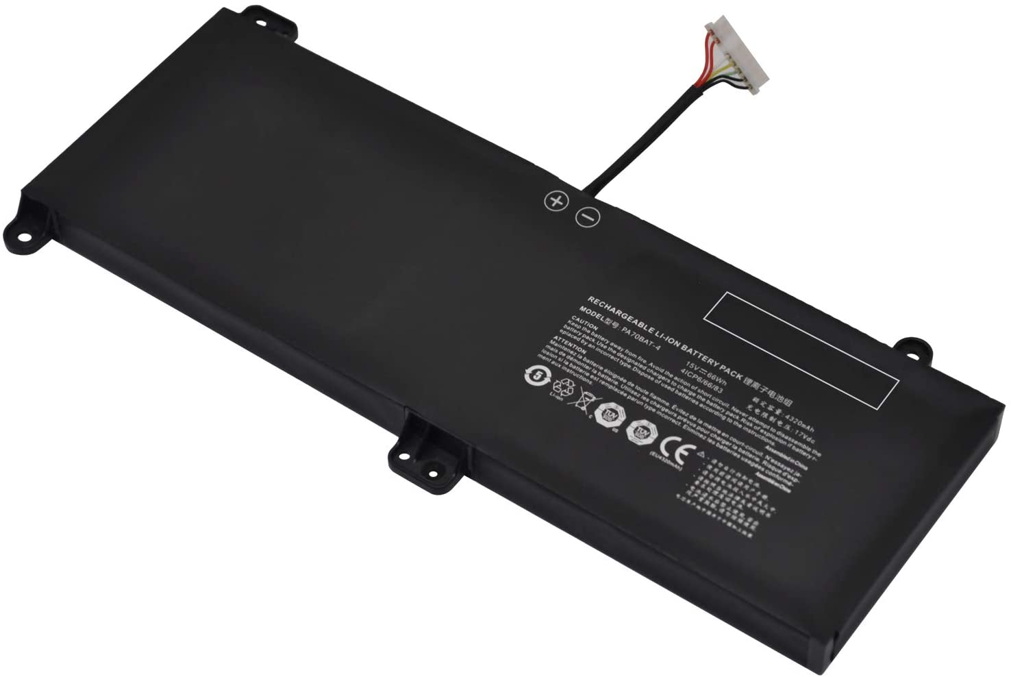 Clevo PA70EP6-G PA71EP6 סוללה 4320mAh 66Wh 4 תאים