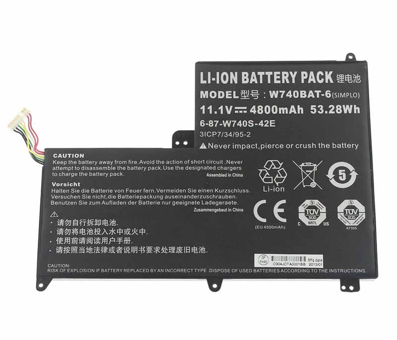 מקורי 4800mAh 53.28Wh סוללה Clevo 3ICP7/34/95-2