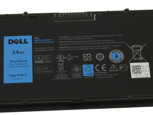 מקורי 3 תא 34Whr מקורי T19VW 451-BBFT Dell Latitude E7440 P40G B