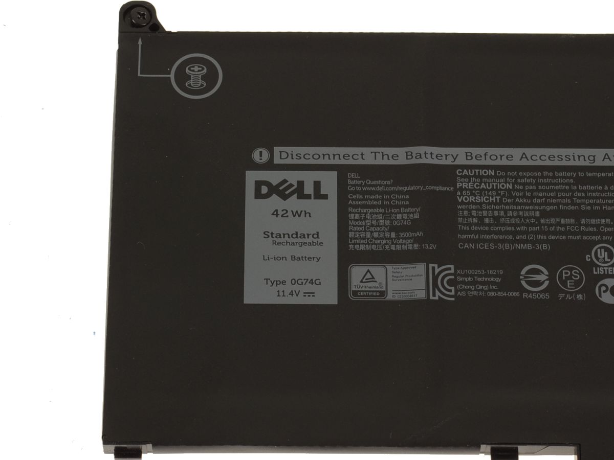 מקורי 3500mAh 42Wh סוללה Dell 0G74G 00G74G