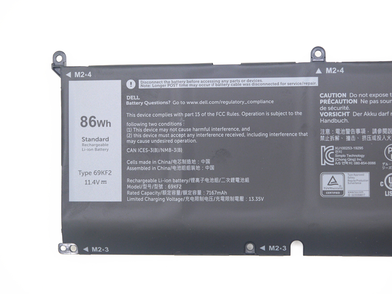 מקורי 11.4V 7167mAh 86Wh סוללה Dell Inspiron 16 Plus 7620