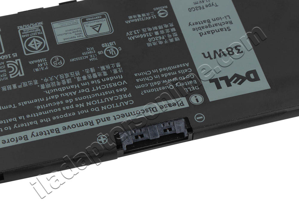 מקורי 3166mAh 38Wh 3 תא Dell Inspiron 13 7386 P91G001 מקורי