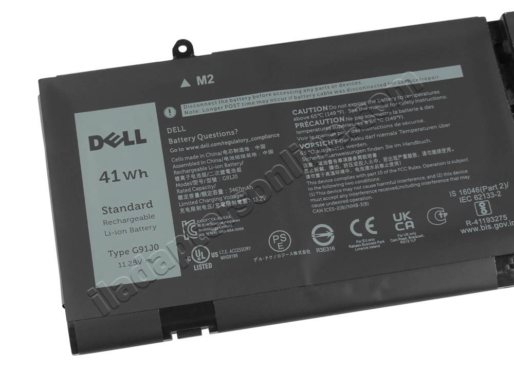 מקורי 3640mAh 41Wh סוללה Dell G91J0