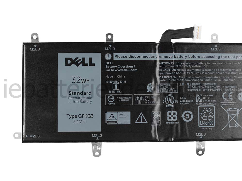 2 תא 32Wh Dell Venue 10 Pro 5056 סוללה