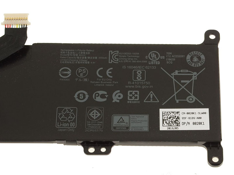 מקורי 3500mAh 28Wh סוללה Dell 0020K1