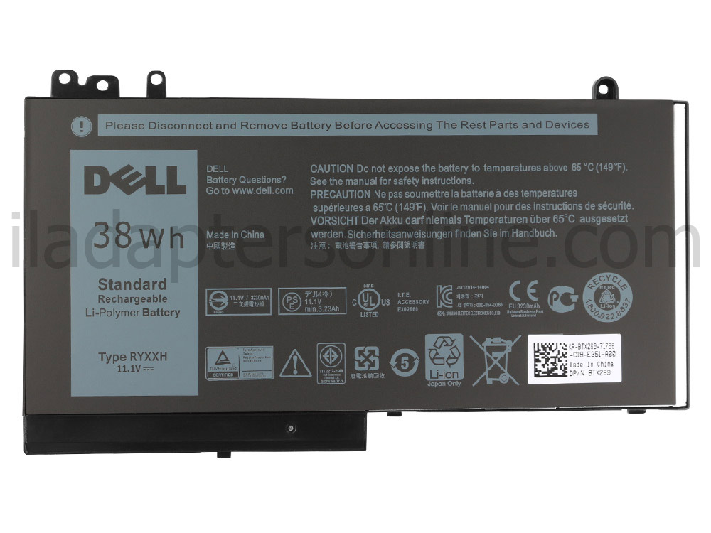 מקורי 38Wh 3 תא Dell Latitude 14 E5470 P62G001 מקורי