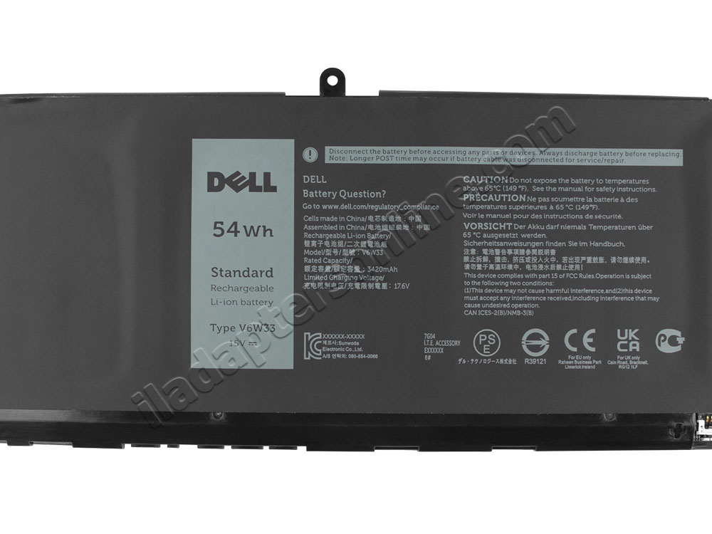 מקורי 3600mAh 54Wh סוללה Dell Inspiron 13 5310 P145G P145G001