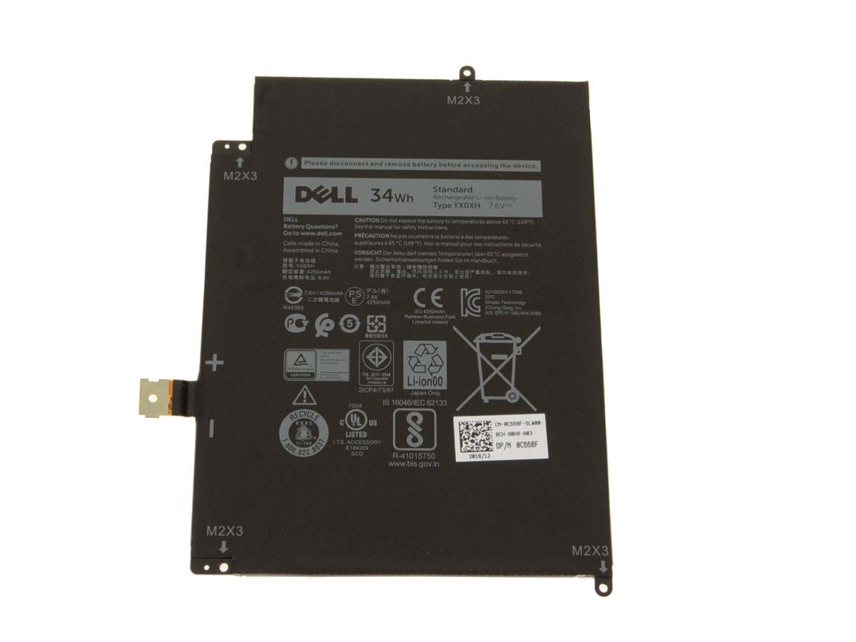 מקורי 4250mAh 34Wh סוללה Dell 0C668F