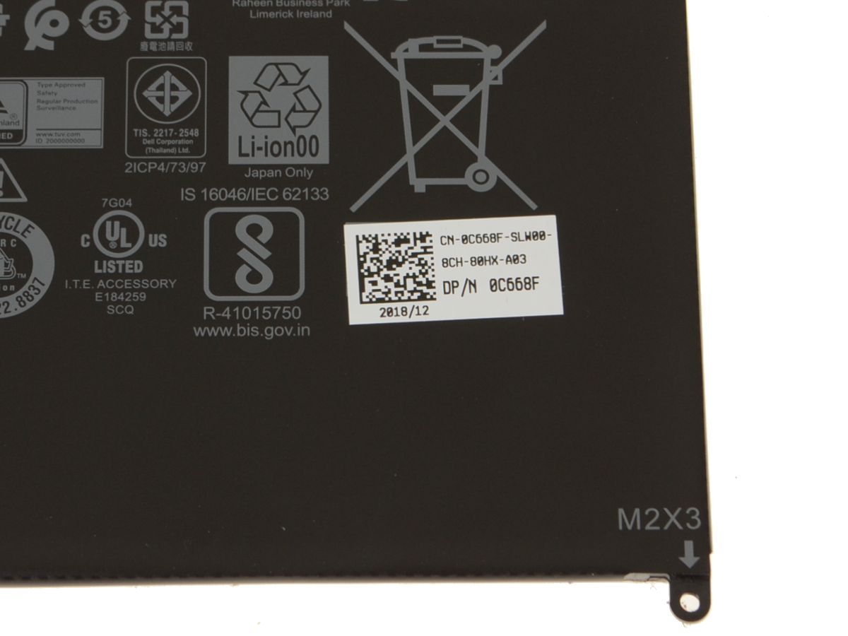 מקורי 4250mAh 34Wh סוללה Dell 0C668F