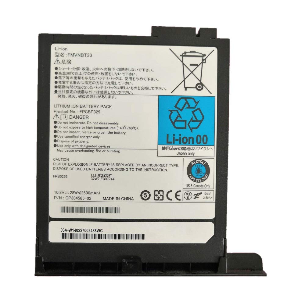 מקורי 2600mAh 28Wh סוללה Fujitsu CP384585-02