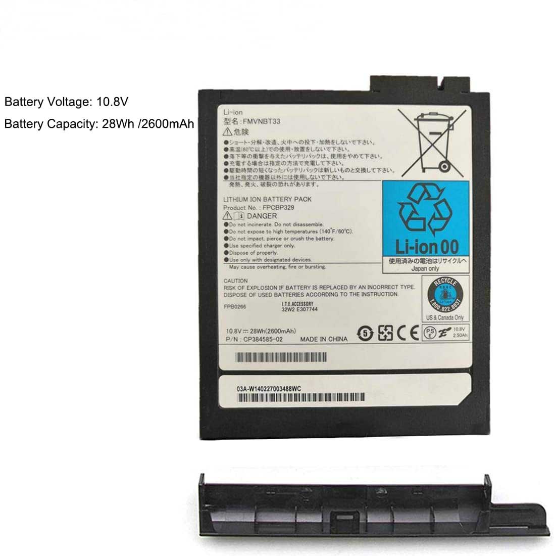 מקורי 2600mAh 28Wh סוללה Fujitsu FPB0266 FPB0292S