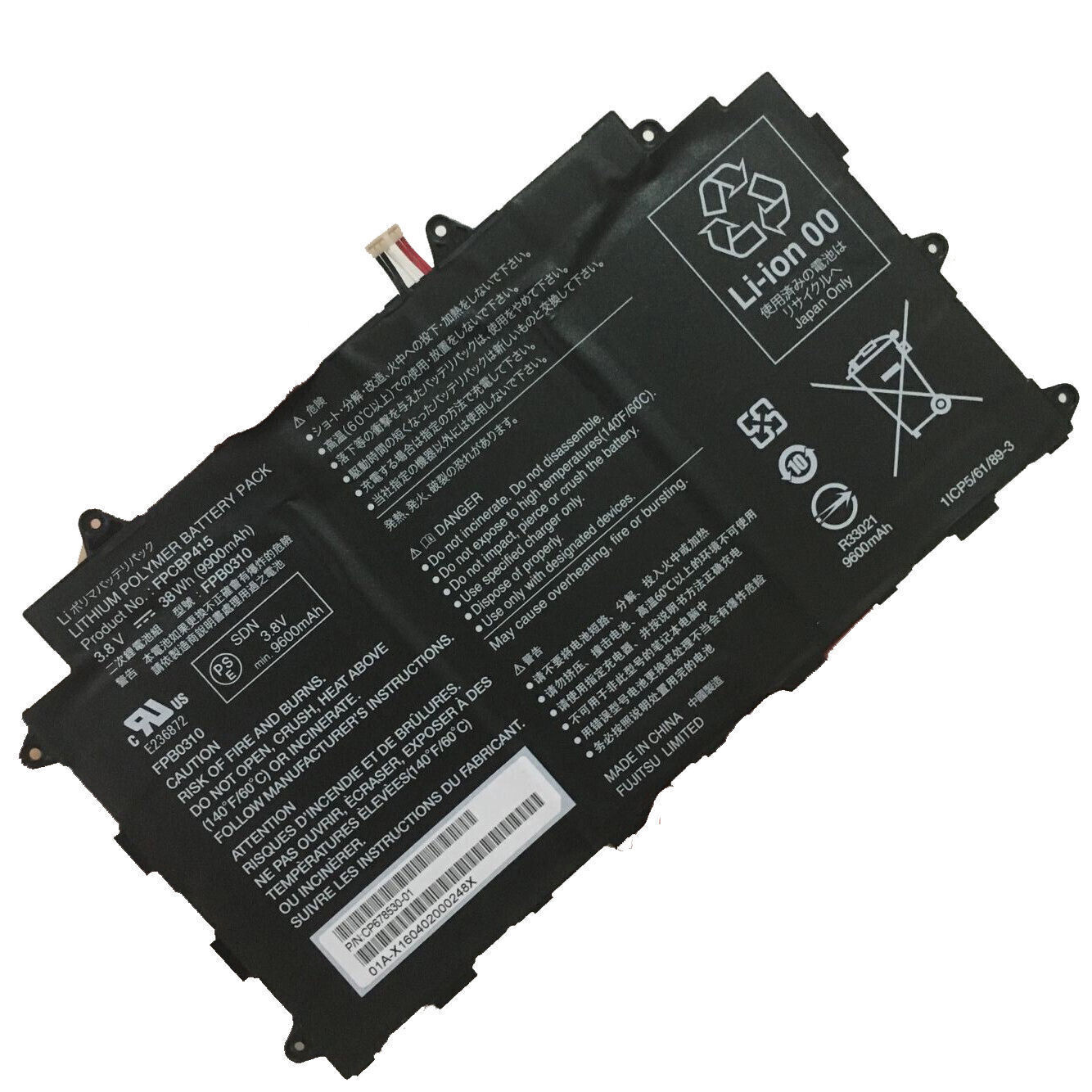 Fujitsu Arrows Tab F-02F סוללה 9900mAh 38Wh