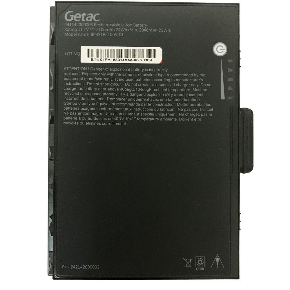 סוללהפנימית למחשב נייד Getac 441129000001 Getac 441142000003 2100mAh 24Wh 3-תאים