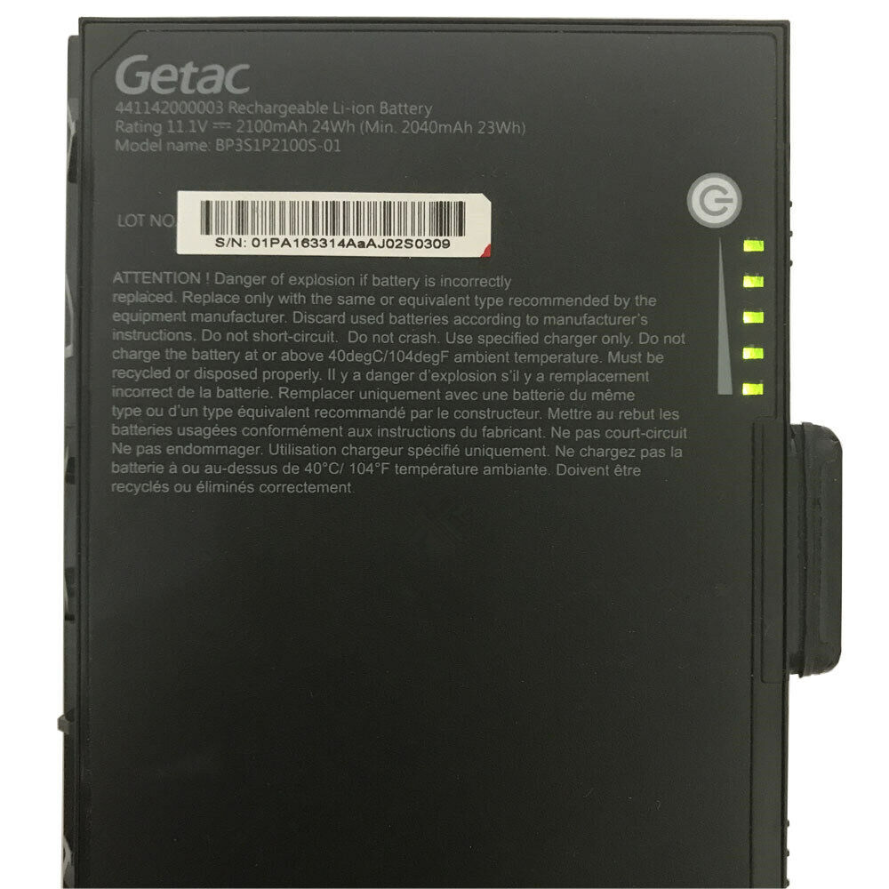 סוללהפנימית למחשב נייד Getac 441129000001 Getac 441142000003 2100mAh 24Wh 3-תאים