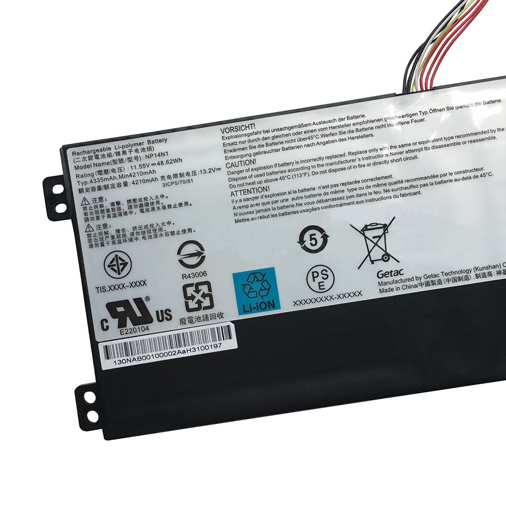 סוללהפנימית למחשב נייד Getac NP14N1 Nexstgo 3ICP5/70/81 4210mAh 48.62Wh 3-תאים