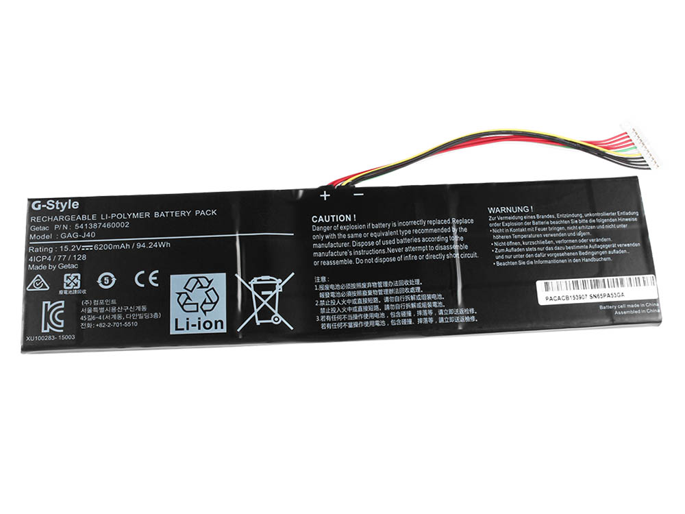 Gateway Aero 14 K7 סוללה 6200mAh 94.24Wh