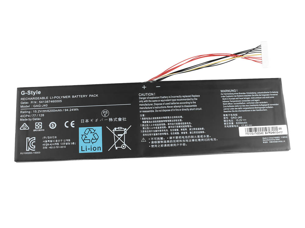 Gateway Aero 14 K7 סוללה 6200mAh 94.24Wh