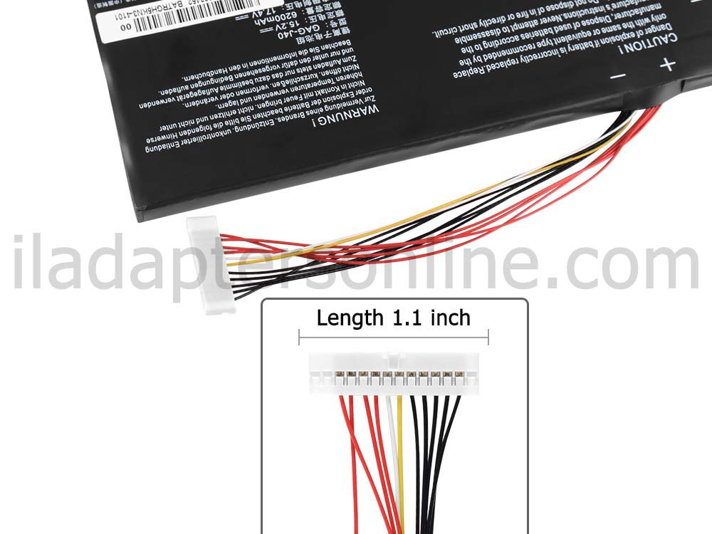 Gateway Aero 14 K7 סוללה 6200mAh 94.24Wh