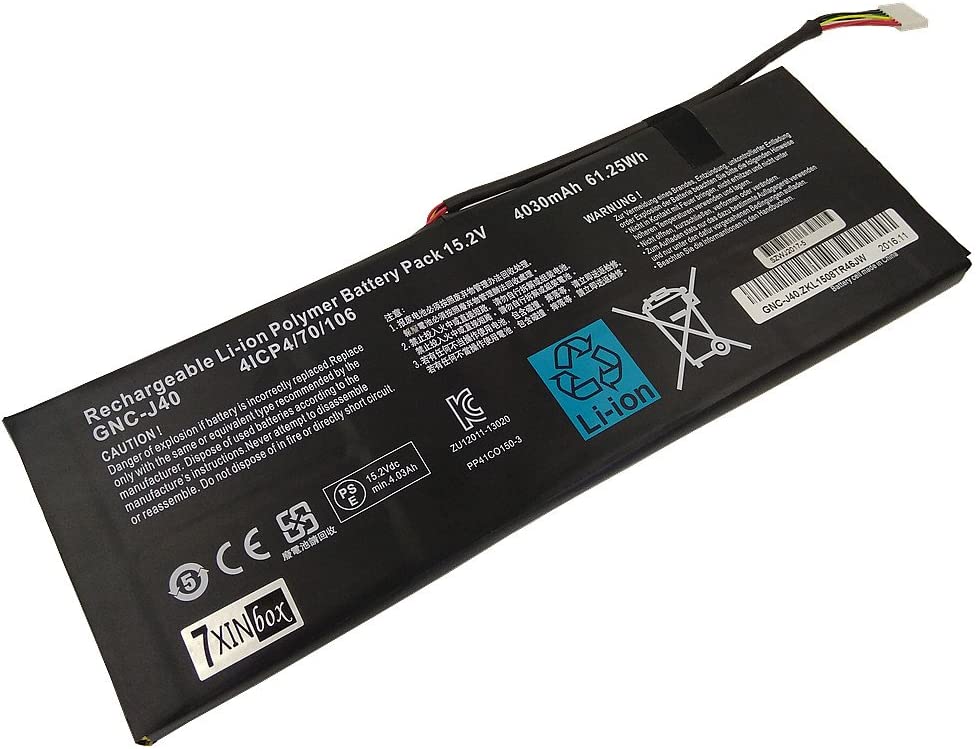 סוללהפנימית למחשב נייד Gigabyte P34G V5 Gigabyte P34G V7 4030mAh 61.25Wh 2-תאים