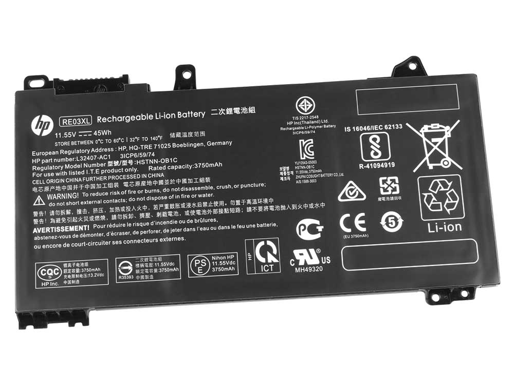 מקורי 3900mAh 45Wh סוללה HP RE03XL