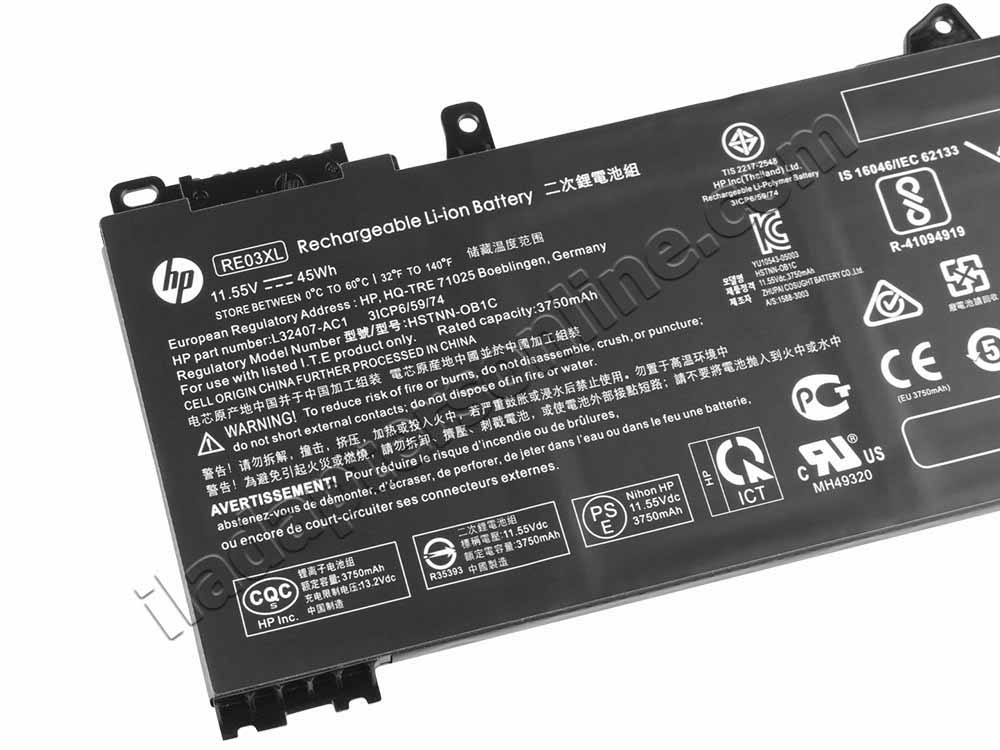 מקורי 3900mAh 45Wh סוללה HP RE03XL