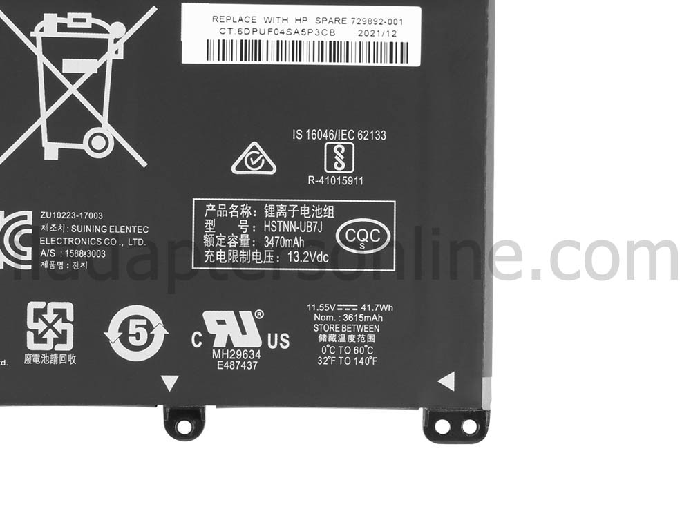 מקורי 3630mAh 41.9Wh מקורי HP TF03XL HSTNN-LB7X HSTNN-LB7J