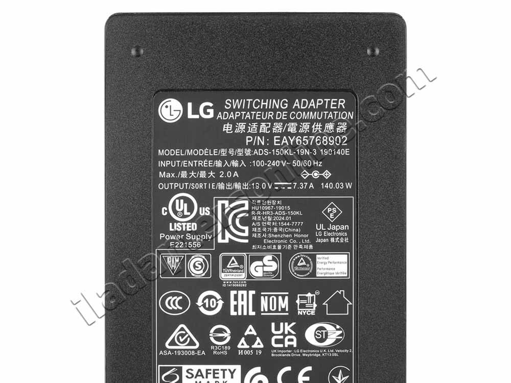 מקורי 140W LG 34UM95-PD LG 34YM95C AC מתאם מטען + כבל חשמל