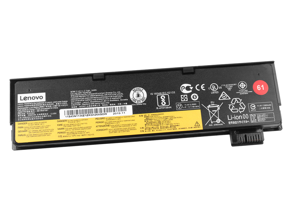 2100mAh 24Wh 3 תא Lenovo 01AV423 מקורי