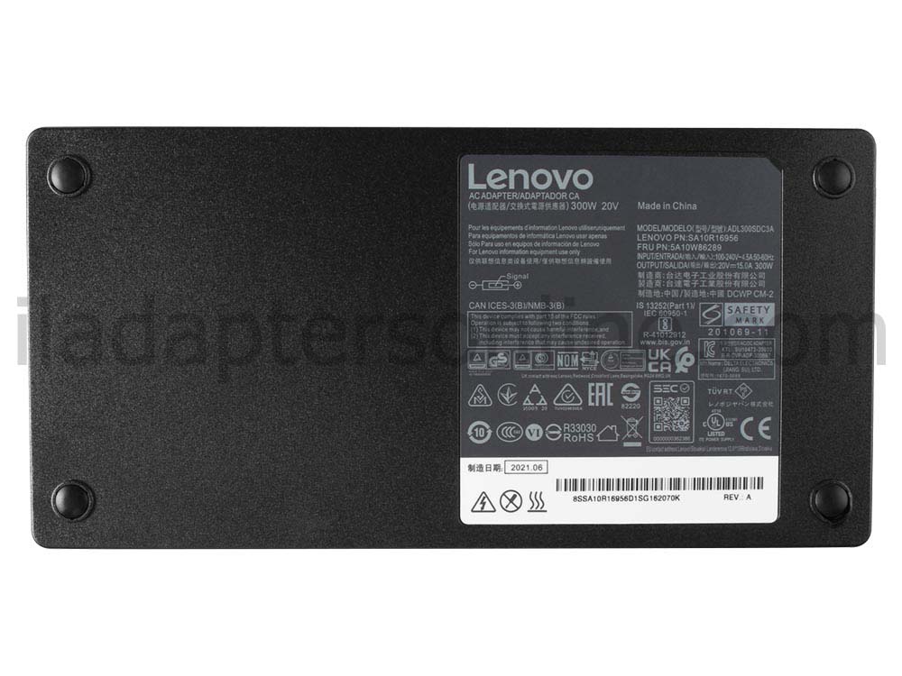 מקורי 300W Lenovo ThinkPad Universal Thunderbolt 4 Dock 40B00300EU מתאם מטען + כבל חשמל