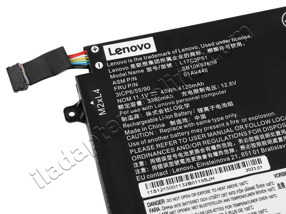 מקורי 4050mAh 45Wh סוללה Lenovo ThinkPad E14 20RB