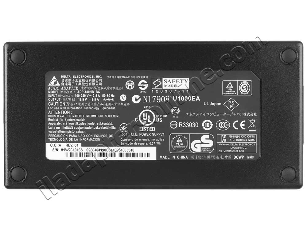 180W AC מתאם מטען Medion Erazer X15803 (MD 61504)