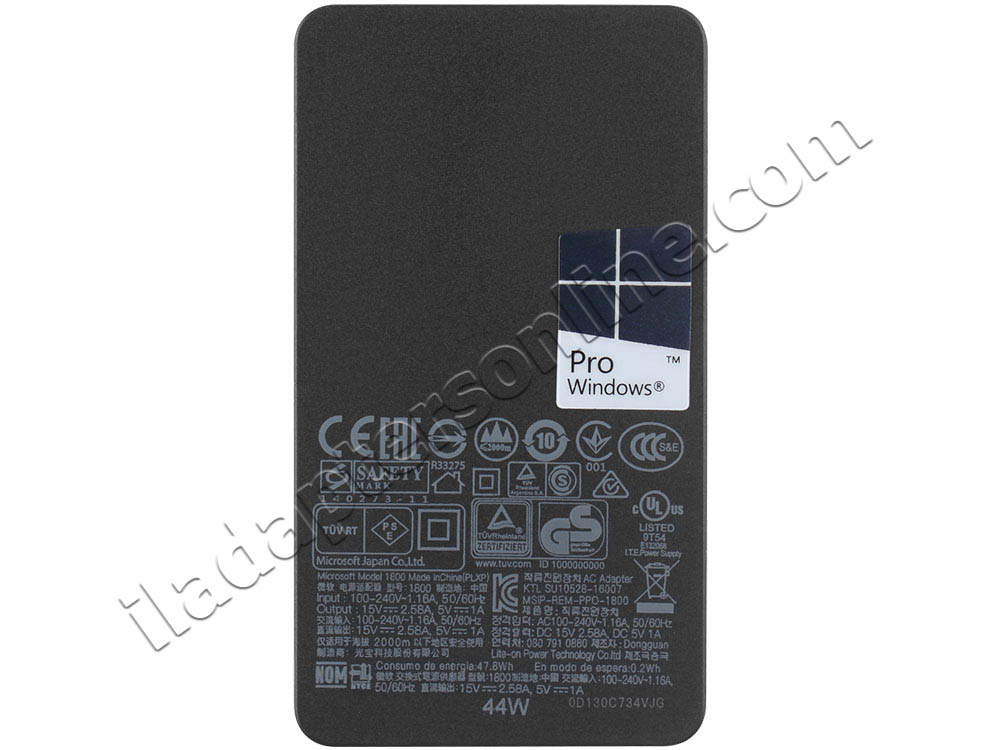 מקורי 44W AC מתאם מטען Microsoft Surface Pro 4 TN3-00002