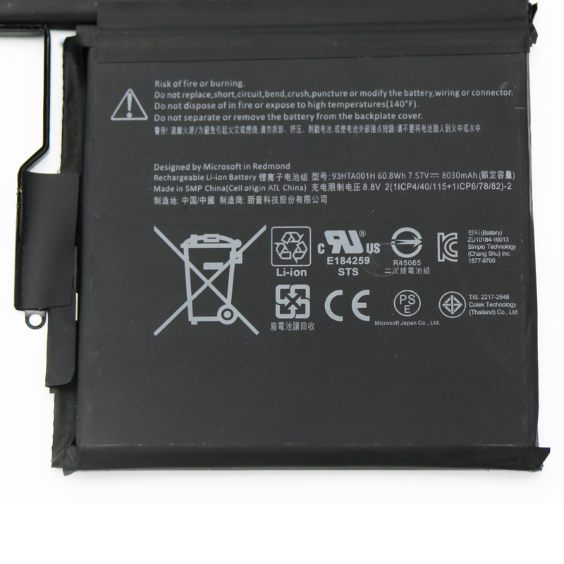 מקורי Microsoft G3HTA001H סוללה 8030mAh 60.8Wh 6-תאים