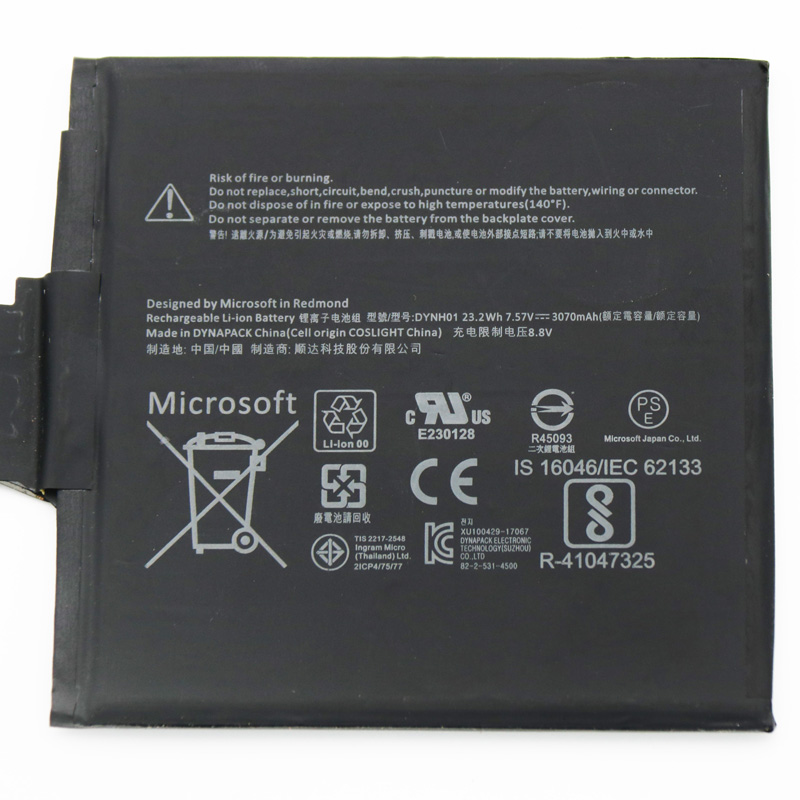 מקורי Microsoft 2ICP4/75/77 סוללה 3070mAh 23.23Wh 2-תאים