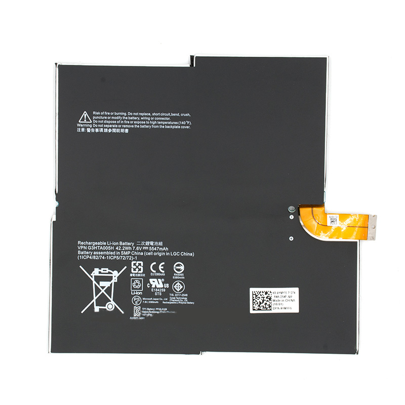 מקורי Microsoft 1577-9700 Microsoft G3HTA005H סוללה 5547mAh 42.2Wh 4-תאים