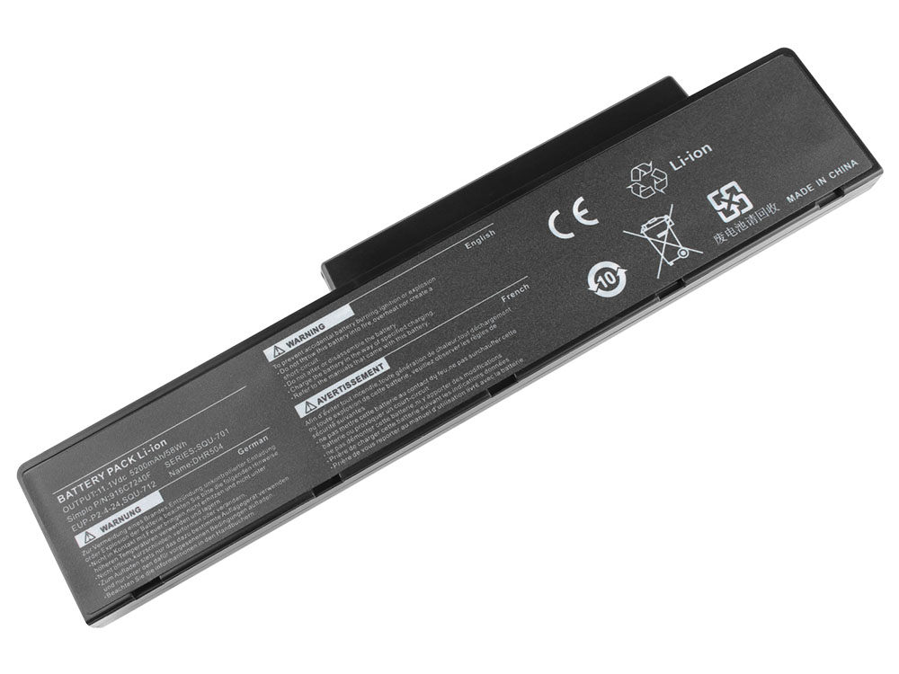 5200mAh 6-תא סוֹלְלָה Packard Bell SQU-712