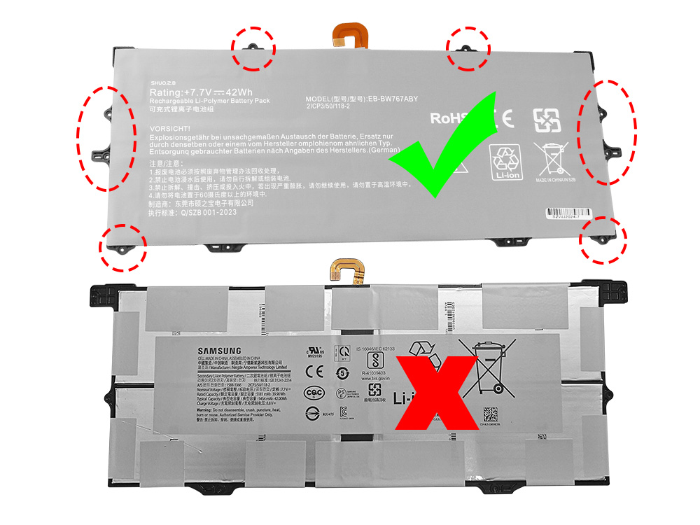 Samsung DL1M909AD/X-B סוללה 5454mAh 42Wh 2 תאים