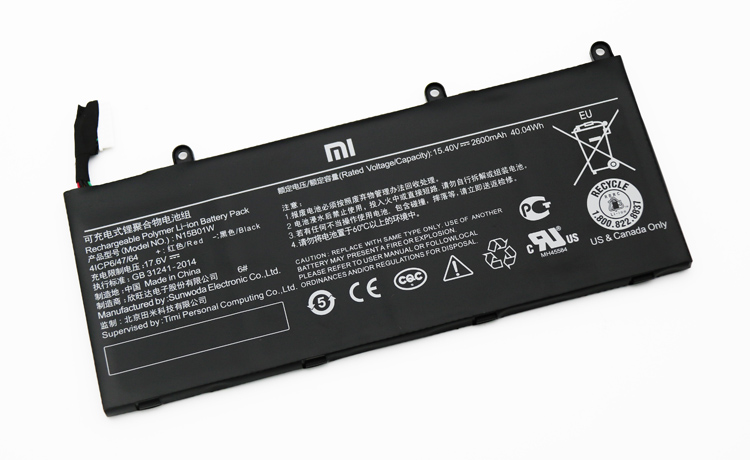 מקורי 2600mAh 40Wh סוללה Xiaomi TM1709 - לחץ על התמונה לסגירה