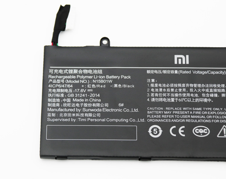 מקורי 2600mAh 40Wh סוללה Xiaomi TiMi TM1703